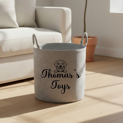 Personalised dog toy storage - dog,