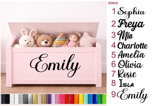 Personalised toy box name - personalised,