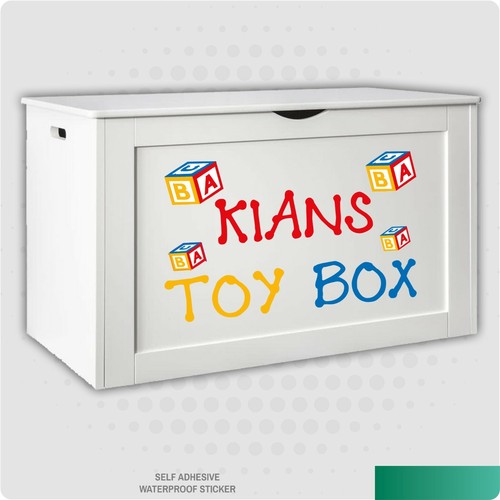 Personalised toy box vinyl - box,