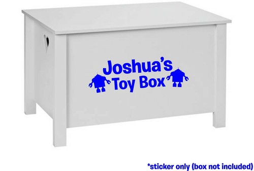 Boys personalised name toy box - boys,