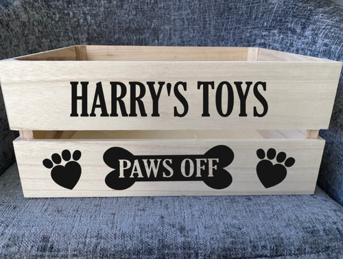 Personalised dog toy box - personalised,