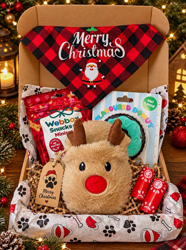 Dog christmas gift box - gift, with