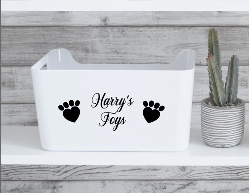 Personalised dog toy box - dog,
